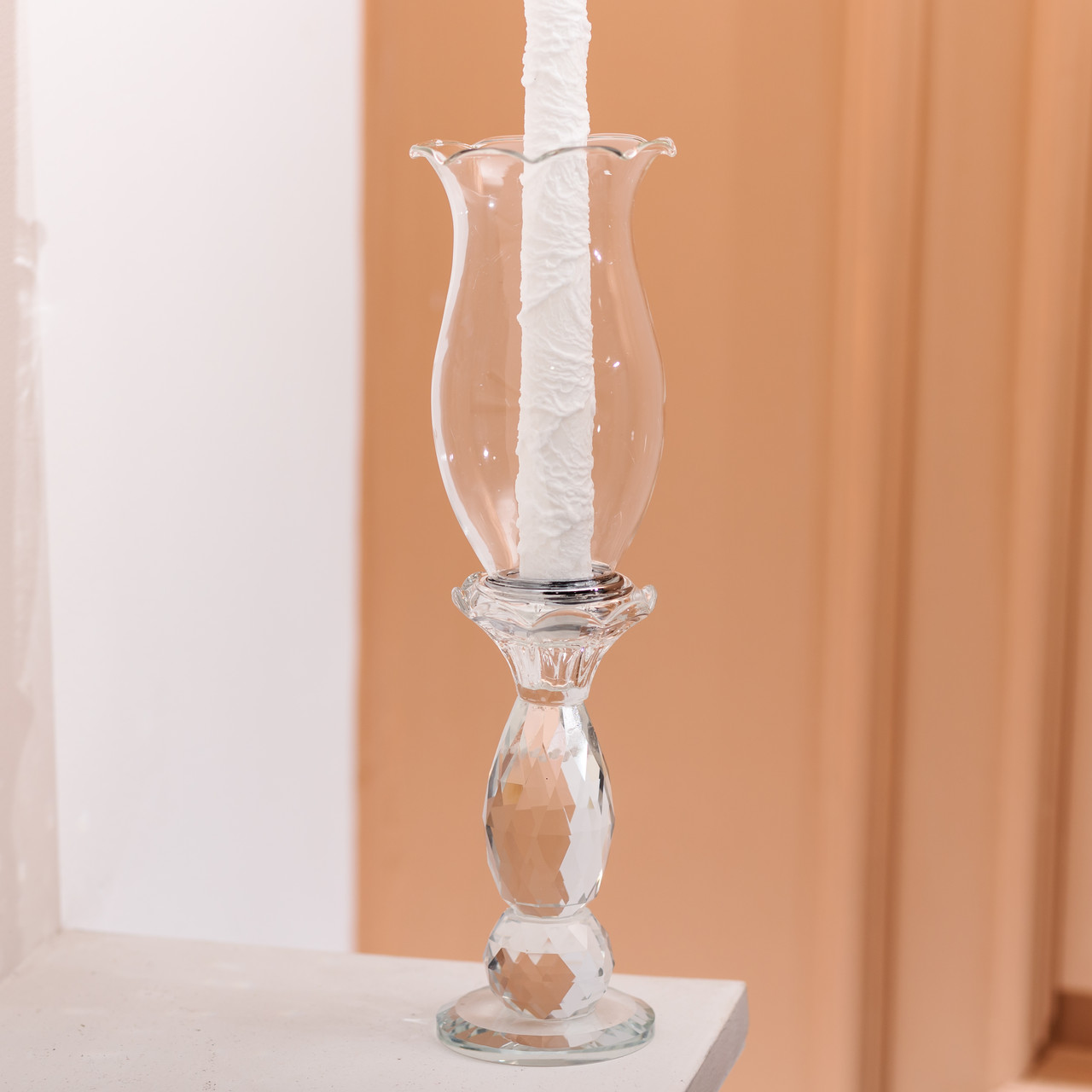 Підсвічник скляний 7×27.5 см підсвічник декоративний келих на ніжці HP-4-4S - Зображення 4