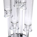 Підсвічник скляний на 5 свічок 20×72.5 см підсвічник декоративний прозорий на ніжці HP-4-64 - Зображення 4