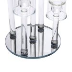 Підсвічник скляний на 5 свічок 20×72.5 см підсвічник декоративний прозорий на ніжці HP-4-64 - Зображення 6