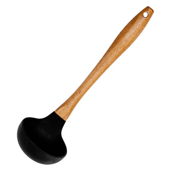 Силіконовий ополоник з дерев'яною ручкою, 29 см, HP-8-58