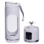 Портативний блендер для смузі на акумуляторі 450 мл 25 Вт USB Білий HP-11-10W - Зображення 9