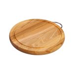 Обробна дерев'яна дошка кругла 25 см ясен C8W250 - Зображення 2