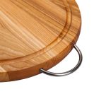 Обробна дерев'яна дошка кругла 25 см ясен C8W250 - Зображення 3