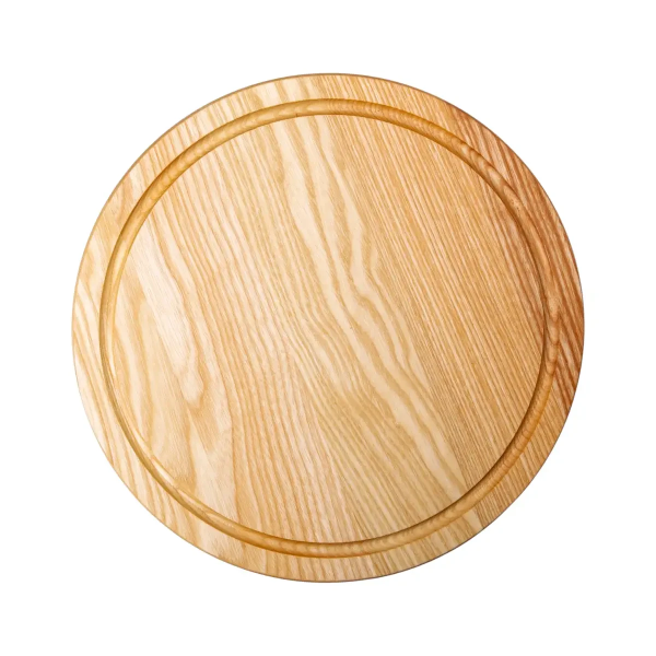 Кругла дерев'яна обробна дошка 30 см для подачі нарізки з ясена C11W300
