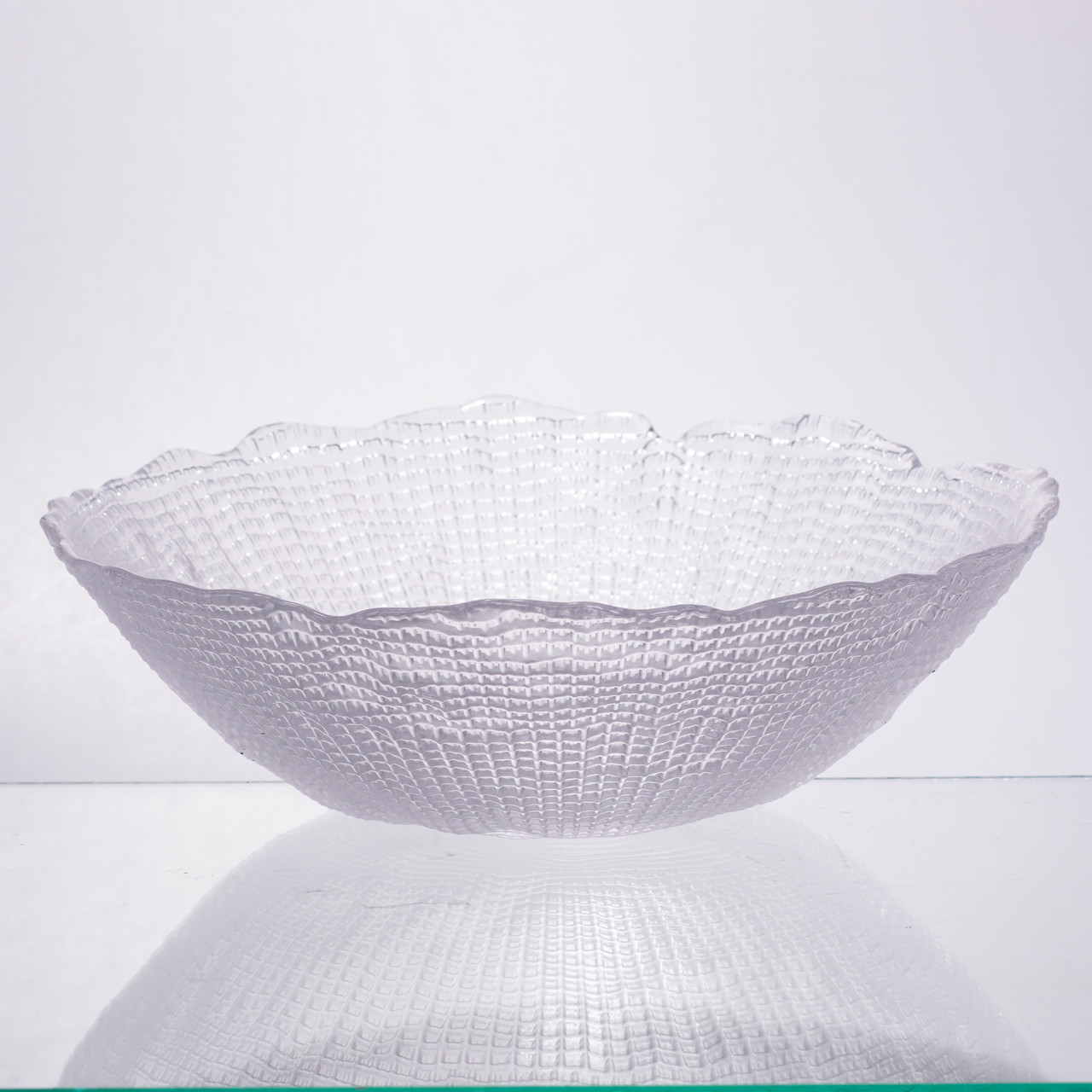 Салатниця велика скляна прозора 2 літри кругла 64486-48 - Зображення 3