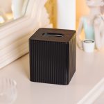 Серветниця з екошкіри квадратна 13х13х14.5 см органайзер для серветок на стіл, Чорний HP-3-201B - Зображення 6