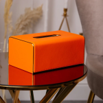 Серветниця з еко шкіри 21х13.5х9.5 см для серветок на стіл Помаранчевий HP-3-208O - Зображення 6