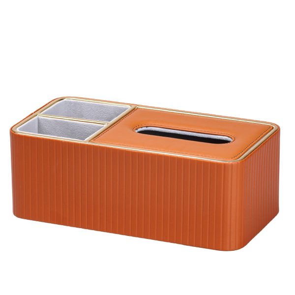 Серветниця на стіл з еко-шкіри з двома відділеннями 27 х 13.5 х 10 см Коричневий HPDY9291BR