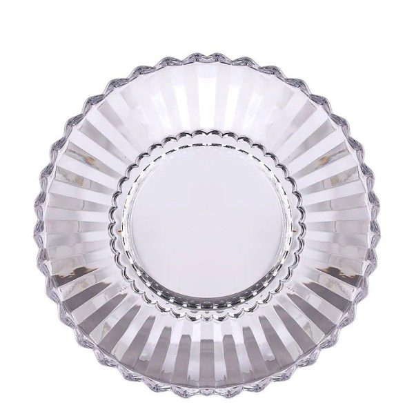 Сервірувальне блюдо Ø 28 см прозоре кругле для дому та кафе HP-YH-32