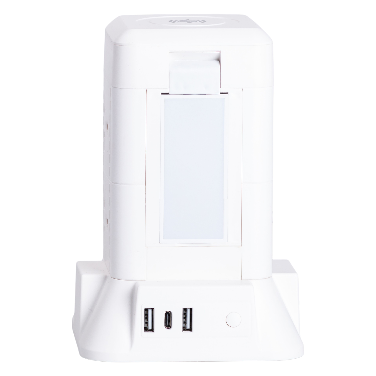 Мережевий фільтр подовжувач 2.8 м з лампою на 6 універсальних розеток з 2 USB, 1 Type-C, бездротова зарядка HP-5-1 - Зображення 2