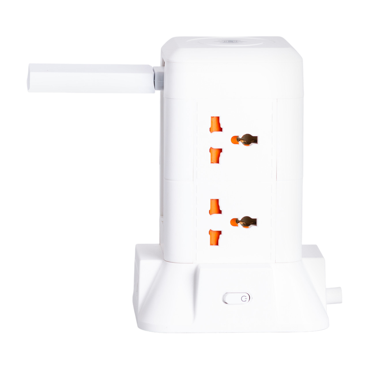 Мережевий фільтр подовжувач 2.8 м з лампою на 6 універсальних розеток з 2 USB, 1 Type-C, бездротова зарядка HP-5-1 - Зображення 4