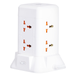 Мережевий фільтр подовжувач 2.8 м з лампою на 6 універсальних розеток з 2 USB, 1 Type-C, бездротова зарядка HP-5-1 - Зображення 5