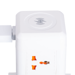 Мережевий фільтр подовжувач 2.8 м з лампою на 6 універсальних розеток з 2 USB, 1 Type-C, бездротова зарядка HP-5-1 - Зображення 6