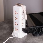 Мережевий фільтр подовжувач 4.8 м з лампою на 12 універсальних розеток з 2 USB 1 Type-C бездротова зарядка HP-5-11MF - Зображення 2