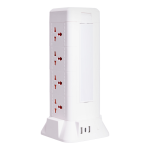 Мережевий фільтр подовжувач 4.8 м з лампою на 12 універсальних розеток з 2 USB 1 Type-C бездротова зарядка HP-5-11MF - Зображення 4