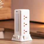 Мережевий фільтр подовжувач 4.8 м з лампою на 9 універсальних розеток з 2 USB, 1 Type-C, бездротова зарядка HP-5-7MF - Зображення 2