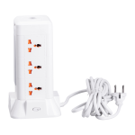 Мережевий фільтр подовжувач 4.8 м з лампою на 9 універсальних розеток з 2 USB, 1 Type-C, бездротова зарядка HP-5-7MF - Зображення 4