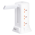 Мережевий фільтр подовжувач 4.8 м з лампою на 9 універсальних розеток з 2 USB, 1 Type-C, бездротова зарядка HP-5-7MF - Зображення 5