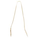 Щипці кухонні металеві 25×5 (см) кулінарні щипці для м'яса, риби, гриля кухарські щипці Золотистий HP-8-64 - Зображення 3