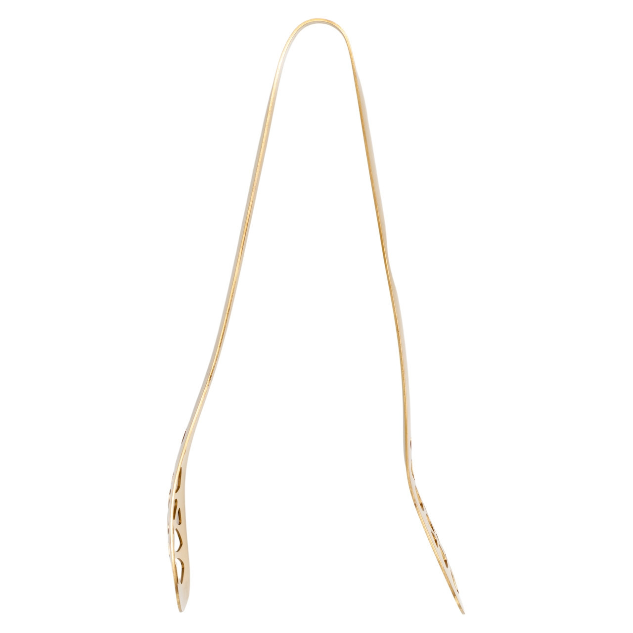 Щипці кухонні металеві 25×5 (см) кулінарні щипці для м'яса, риби, гриля кухарські щипці Золотистий HP-8-64 - Зображення 3