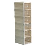 Шафа для взуття портативна пластикова 33 х 26х 100 см на 6полиць Біла HPS658 - Зображення 3