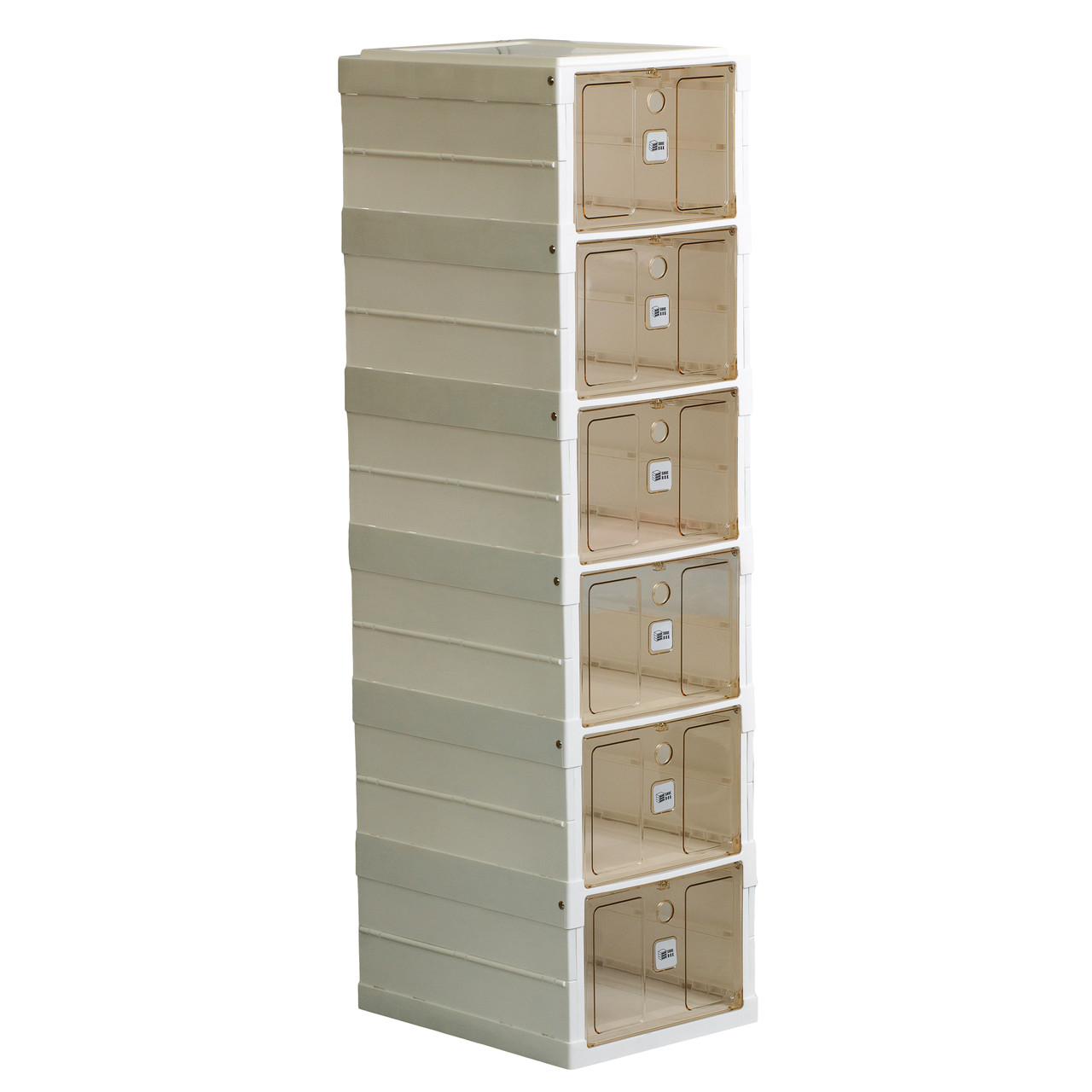 Шафа для взуття портативна пластикова 33 х 26х 100 см на 6полиць Біла HPS658 - Зображення 3