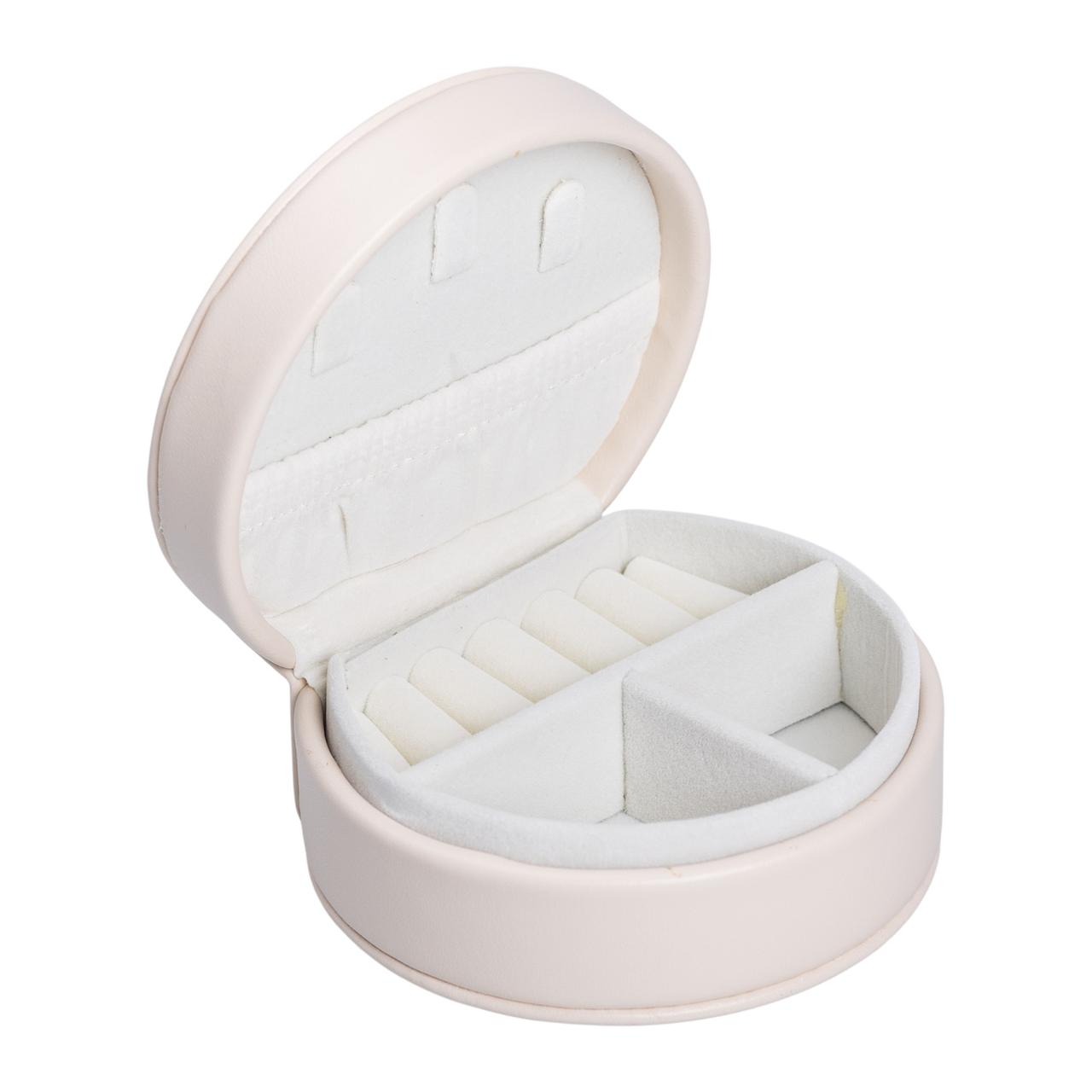 Скринька для прикрас з еко шкіри 10×9×4.5 см ​​органайзер для ювелірних виробів HP-5-31BE - Зображення 1