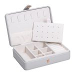 Скринька для прикрас з еко шкіри 16×11×4.7 см органайзер для ювелірних виробів HP-5-30G - Зображення 3