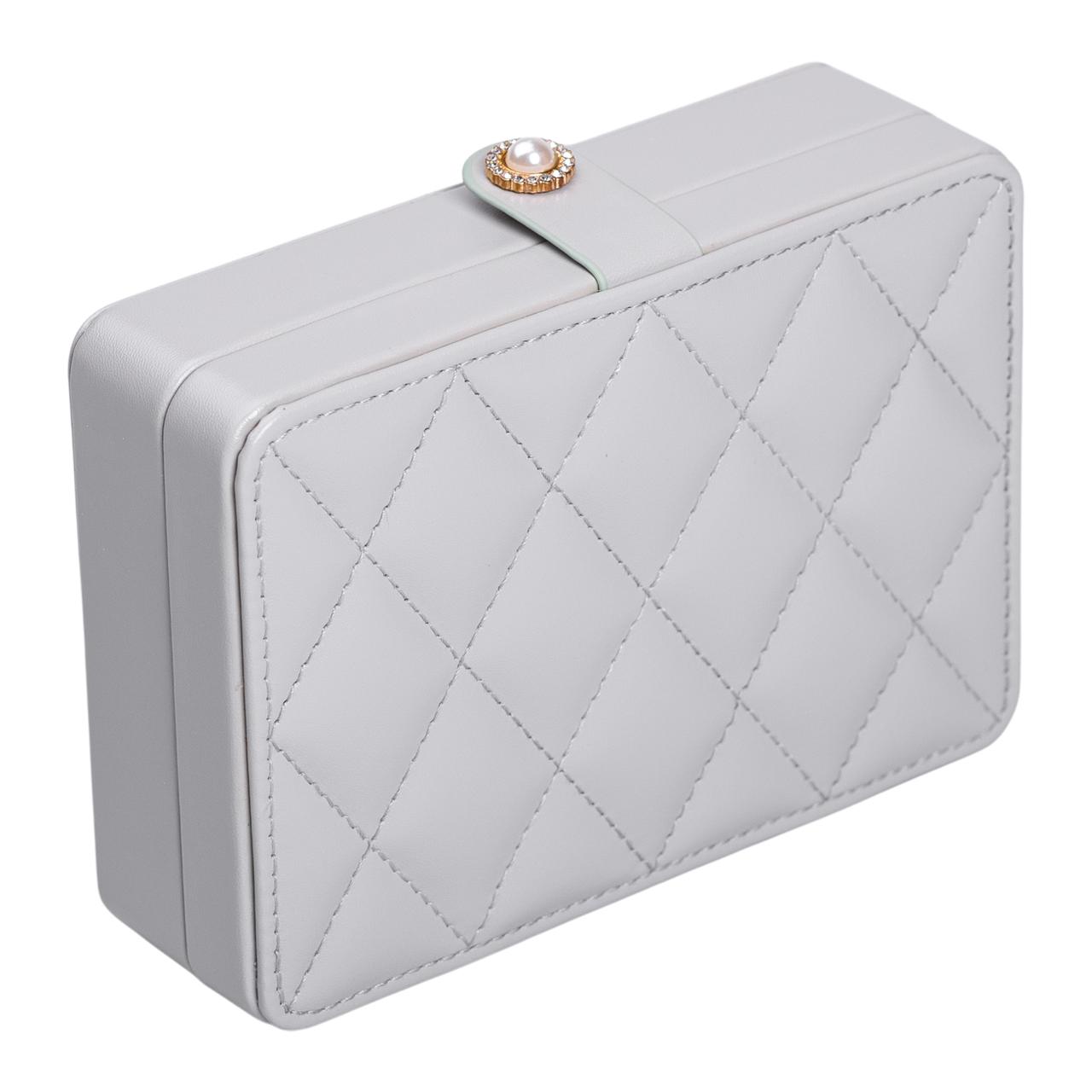 Скринька для прикрас з еко шкіри 16×11×4.7 см органайзер для ювелірних виробів HP-5-30G - Зображення 5