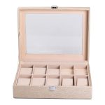 Скринька для прикрас з еко шкіри 25.5×20×7.5 см органайзер для ювелірних виробів HP-5-6GOLD - Зображення 3