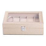 Скринька для прикрас з еко шкіри 25.5×20×7.5 см органайзер для ювелірних виробів HP-5-6GOLD - Зображення 6