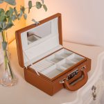 Скринька для прикрас з еко шкіри 2 яруси з кодовим замком органайзер для ювелірних виробів HP-5-24R - Зображення 7