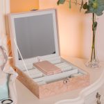 Скринька для прикрас з еко шкіри 2 яруси із замком органайзер для ювелірних виробів HP-5-22P - Зображення 8