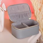 Скринька для прикрас з еко шкіри на блискавці міні органайзер для ювелірних виробів HP-5-26G - Зображення 5