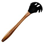 Силіконова ложка для спагетті з дерев'яною ручкою 30 (см) ложка для макаронів, пасти лопатка для спагетті HP-8-57 - Зображення 3