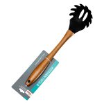 Силіконова ложка для спагетті з дерев'яною ручкою 30 (см) ложка для макаронів, пасти лопатка для спагетті HP-8-57 - Зображення 4