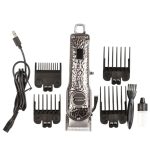 Машинка для стрижки Sokany акумуляторна з 4 насадками та USB срібло SKLF9976 - Зображення 3