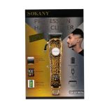 Машинка для стрижки Sokany акумуляторна з 4 насадками та USB срібло SKLF9976 - Зображення 5