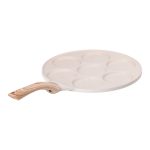 Сковорода з антипригарним покриттям 26 см для млинців, яєць та оладок 7-сегментна кругла бежева HP-39-582-W - Зображення 2