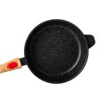 Алюмінієва глибока сковорода (2,4 л) зі скляною кришкою Ø 24 см Black MGC HP-4-463B - Зображення 2