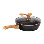 Алюмінієва глибока сковорода (2,4 л) зі скляною кришкою Ø 24 см Black MGC HP-4-463B - Зображення 6