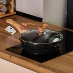 Алюмінієва глибока сковорода (2,4 л) зі скляною кришкою Ø 24 см Black MGC HP-4-463B - Зображення 7