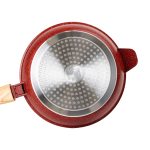 Алюмінієва глибока сковорода (2,4 л) зі скляною кришкою Ø 24 см Червоний MGC HP-4-463R - Зображення 3