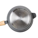 Алюмінієва глибока сковорода (2,4 л) зі скляною кришкою Ø 24 см сіра MGC HP-4-463G - Зображення 3