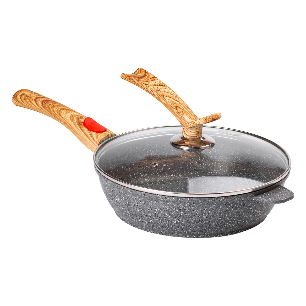 skovoroda_alyuminievaya_2_8_litra_glubokaya_so_steklyannoy_kryshkoy_i_semnoy_ruchkoy_26_sm_seraya_mgc-1 Алюмінієва глибока сковорода (2,8 л) зі скляною кришкою Ø 26 см сіра MGC HP-4-464G - Зображення 1