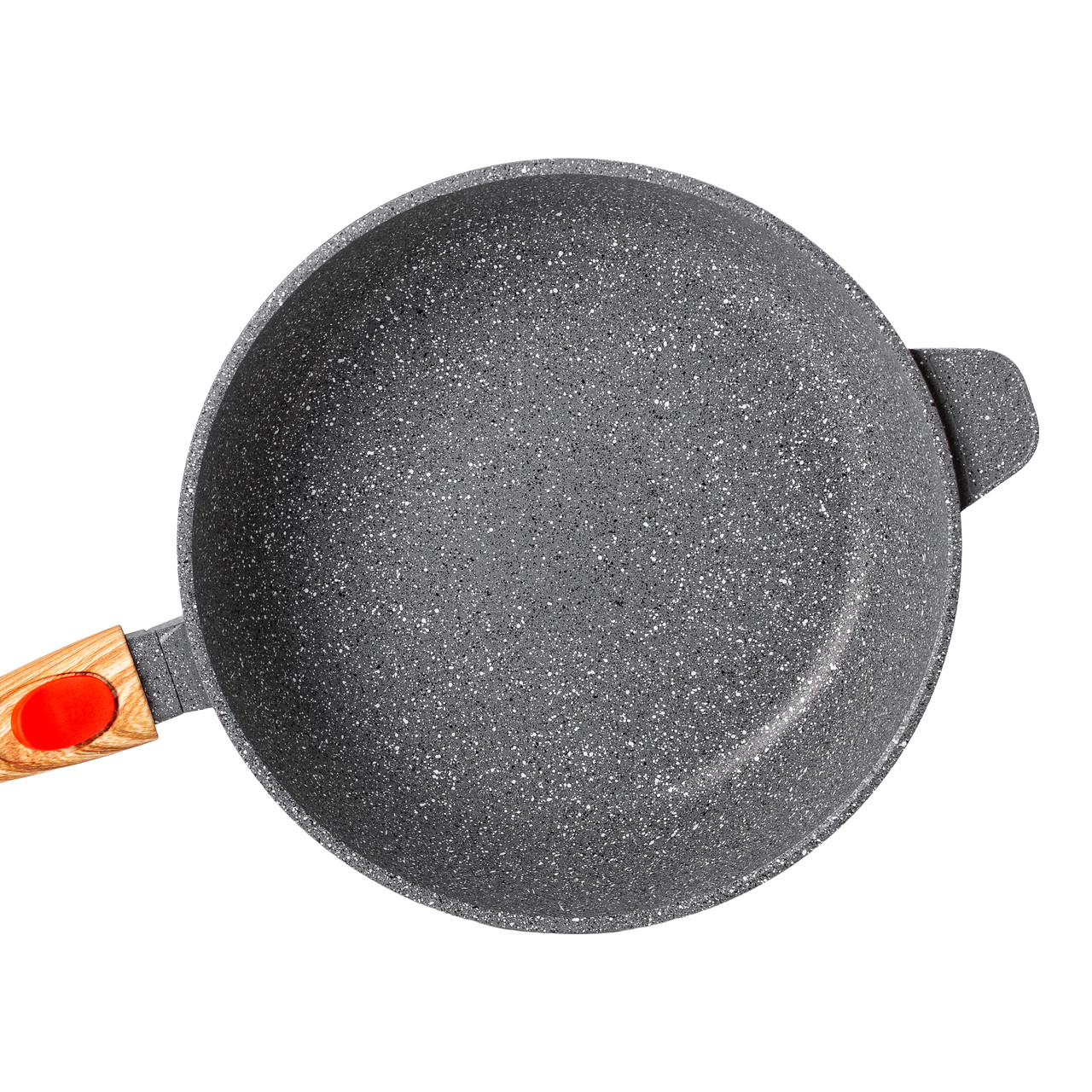 Алюмінієва глибока сковорода (2,8 л) зі скляною кришкою Ø 26 см сіра MGC HP-4-464G - Зображення 2