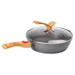 Алюмінієва глибока сковорода (2,8 л) зі скляною кришкою Ø 26 см сіра MGC HP-4-464G - Зображення 6