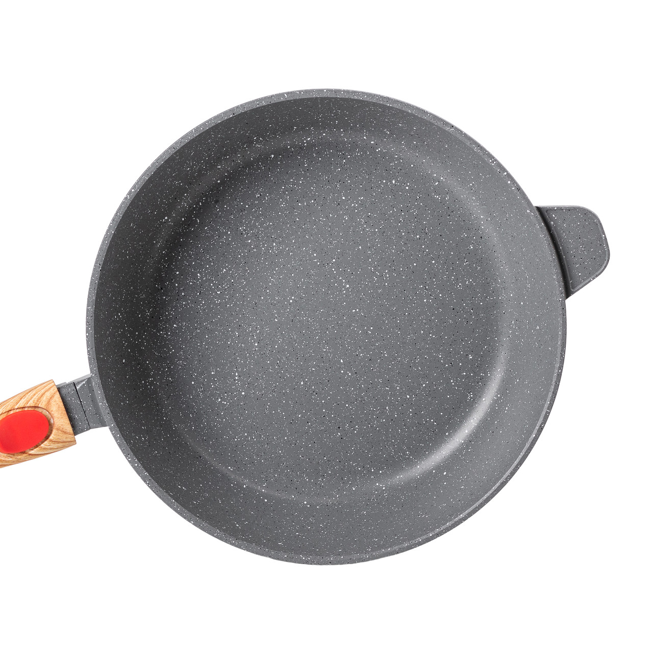 Алюмінієва глибока сковорода (3,5 л) зі скляною кришкою Ø28 см сіра MGC HP-4-465G - Зображення 2