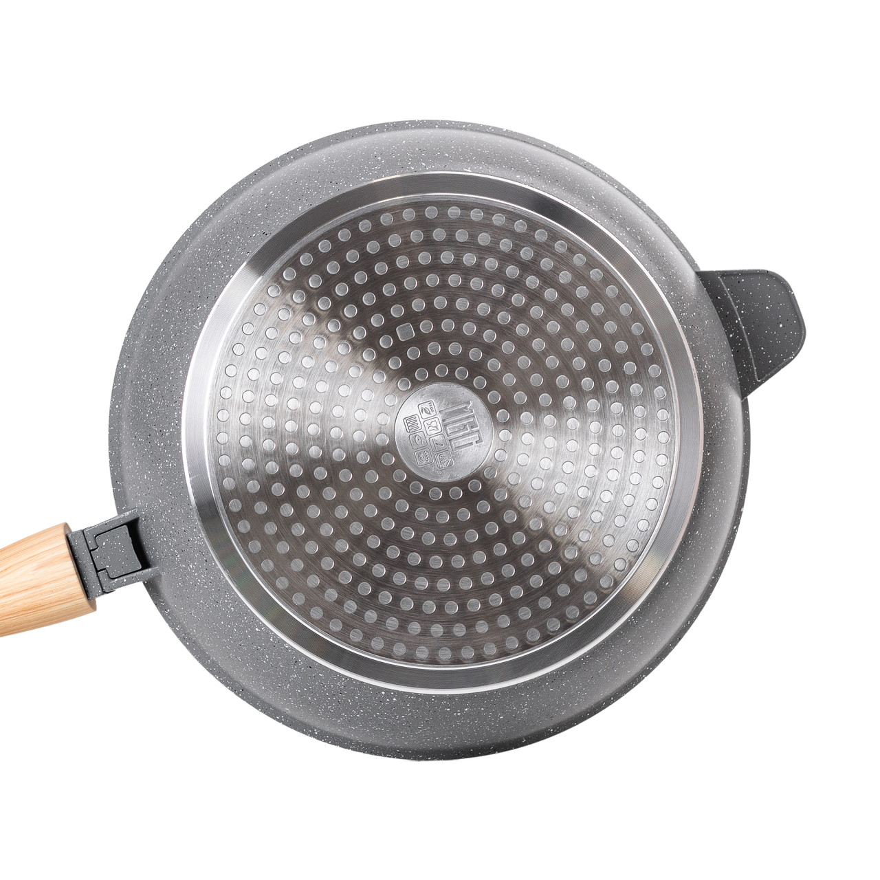 Алюмінієва глибока сковорода (3,5 л) зі скляною кришкою Ø28 см сіра MGC HP-4-465G - Зображення 3