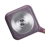 Сковорода-гриль алюмінієва, квадратна, 2,5 літри, з антипригарним покриттям, 24 см, MGC Purple HP-4-443M - Зображення 3